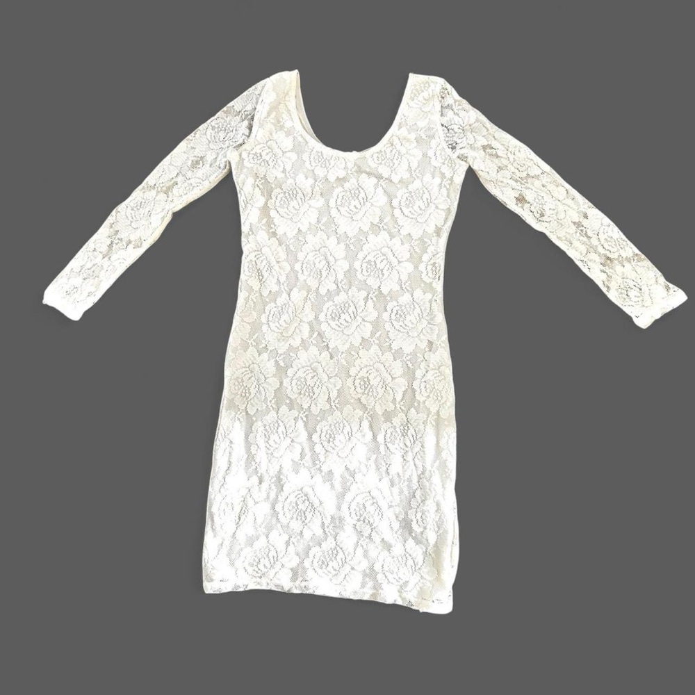 NEW!!!!! Hollister beautiful and Elegant Beige Lace fashion mini Dress XS